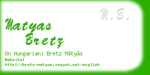 matyas bretz business card
